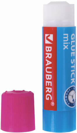 Клей-карандаш BRAUBERG MIX, 9 г, PVP основа, 229071