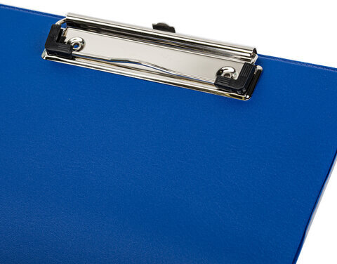 Доска-планшет STAFF с прижимом А4 (228х318 мм), картон/ПВХ, СИНЯЯ, 229555
