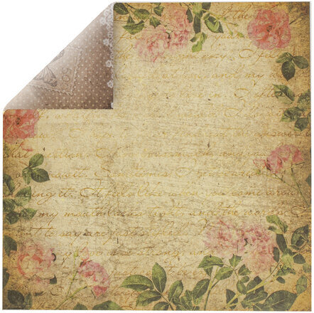 Бумага для скрапбукинга 15х15 см "Винтаж", двусторонняя, 12 листов, 12 дизайнов, 180 г/м2, ОСТРОВ СОКРОВИЩ, 662759