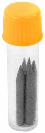 Грифели запасные для циркуля ЮНЛАНДИЯ, НАБОР 3 тубы по 5 шт. (15 шт х 18 мм), HB, толщина 2 мм, блистер, 210806