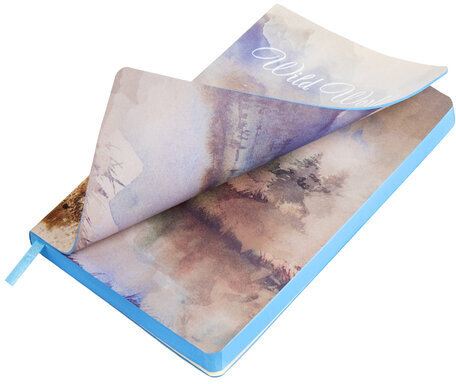 Ежедневник недатированный А5 (138х213 мм), BRAUBERG VISTA, под кожу, гибкий, 136 л., "Wild World", 112027