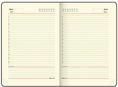 Ежедневник недатированный А5 (138х213 мм), BRAUBERG VISTA, под кожу, гибкий, 136 л., "Wild World", 112027