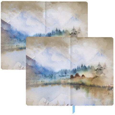 Ежедневник недатированный А5 (138х213 мм), BRAUBERG VISTA, под кожу, гибкий, 136 л., "Wild World", 112027