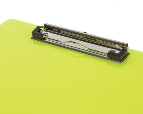 Доска-планшет BRAUBERG "Energy" с прижимом А4 (226х315 мм), пластик, 2 мм, неоновый, ЖЕЛТАЯ, 232231