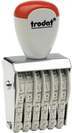 Нумератор ручной ленточный, 6 разрядов, оттиск 27х4 мм, TRODAT 1556, 54886