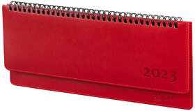 Планинг датированный 2023 305х140 мм GALANT &quot;Ritter&quot;, под кожу, красный, 114001