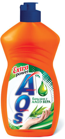 Средство для мытья посуды 450 мл, AOS "Бальзам Алоэ Вера", 1112-3