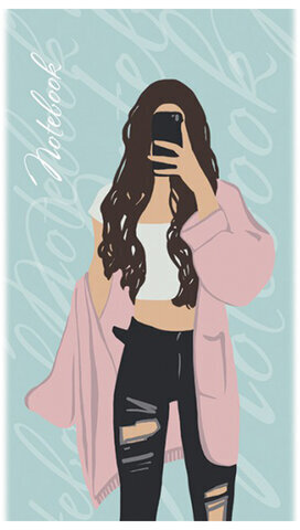 Блокнот МАЛЫЙ ФОРМАТ (105x164 мм), А6, 40 л., скоба, фольга, TWIN лак, клетка, "МИКС 4" (10 видов), 099081