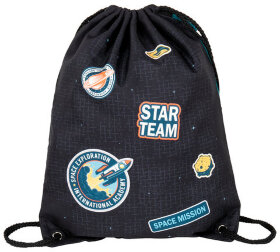 Мешок для обуви BRAUBERG PREMIUM, карман, подкладка, светоотражающие элементы, 43х33 см, &quot;Space mission&quot;, 270749