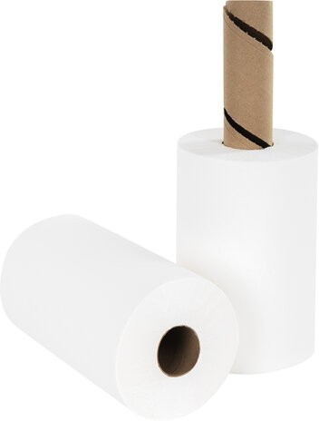 Полотенца бумажные с центральной вытяжкой 165 м, LAIMA (М1/М2) ADVANCED, 1-слойные, белые, КОМПЛЕКТ 6 рулонов, 126098