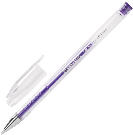 Ручки гелевые BRAUBERG "Jet", НАБОР 6 ЦВЕТОВ, МЕТАЛЛИК, узел 0,7 мм, линия письма 0,5 мм, 141029