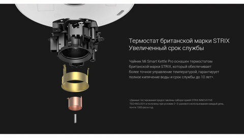 Чайник XIAOMI Mi Smart Kettle Pro, 1,5 л, поддержание температуры, двойные стенки, белый, BHR4198GL