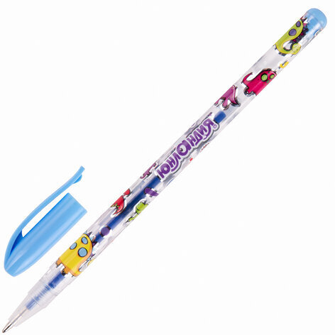 Ручки гелевые ЮНЛАНДИЯ, НАБОР 12 ЦВЕТОВ, НЕОН, корпус с печатью, узел 0,7 мм, линия письма 0,5 мм, 142806