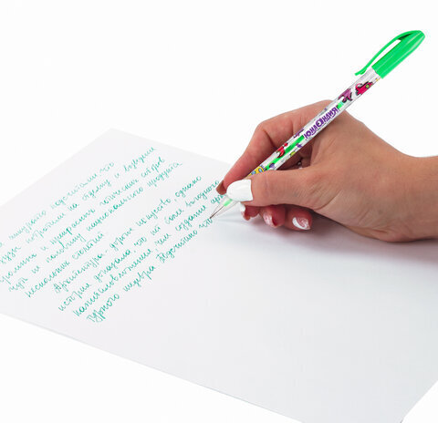 Ручки гелевые ЮНЛАНДИЯ, НАБОР 12 ЦВЕТОВ, НЕОН, корпус с печатью, узел 0,7 мм, линия письма 0,5 мм, 142806