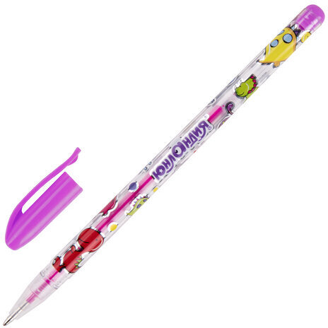 Ручки гелевые ЮНЛАНДИЯ, НАБОР 12 ЦВЕТОВ, НЕОН, корпус с печатью, узел 0,7 мм, линия письма 0,5 мм, 142806