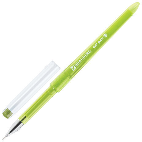 Ручки гелевые BRAUBERG DIAMOND, НАБОР 12 ЦВЕТОВ, узел 0,5 мм, линия письма 0,25 мм, 143377