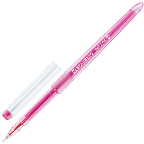 Ручки гелевые BRAUBERG DIAMOND, НАБОР 12 ЦВЕТОВ, узел 0,5 мм, линия письма 0,25 мм, 143377