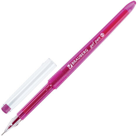 Ручки гелевые BRAUBERG DIAMOND, НАБОР 12 ЦВЕТОВ, узел 0,5 мм, линия письма 0,25 мм, 143377