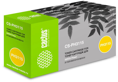 Картридж лазерный CACTUS (CS-PH3115) для XEROX Phaser 3120/3121/3130, ресурс 3000 стр.