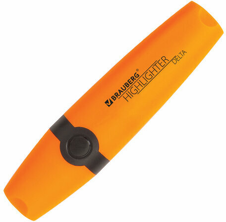 Текстовыделитель BRAUBERG "DELTA", ОРАНЖЕВЫЙ, линия 1-5 мм, 151724