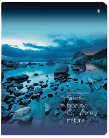 Тетрадь А5 48 л. АЛЬТ скоба, клетка, глянцевый лак, "Пейзажи" (5 видов), 7-48-637