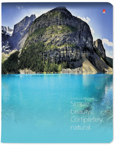 Тетрадь А5 48 л. АЛЬТ скоба, клетка, глянцевый лак, "Пейзажи" (5 видов), 7-48-637