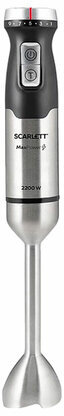 Блендер погружной SCARLETT SC-HB42F40, 2200 Вт, 9 скоростей, 3 насадки, стакан, черный