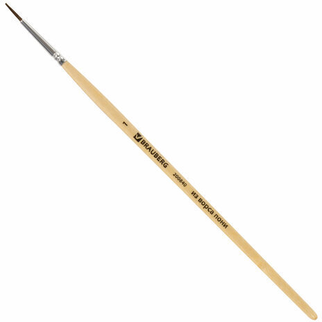 Кисть BRAUBERG, пони, круглая, №1, 200840