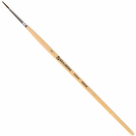 Кисть BRAUBERG, пони, круглая, №1, 200840