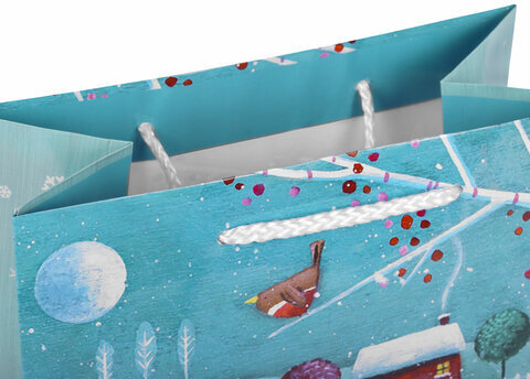 Пакет подарочный НАБОР 4 штуки, новогодний, 18х10х23 см, "Collection Medium", ЗОЛОТАЯ СКАЗКА, 591952