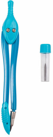 Готовальня BRAUBERG "Modern", 2 предмета: циркуль 135 мм, грифель, пенал с подвесом, 210662