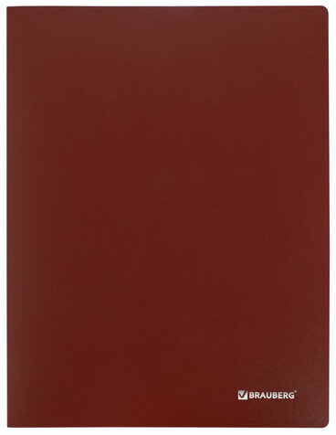 Папка 20 вкладышей BRAUBERG "Office", красная, 0,5 мм, 271325