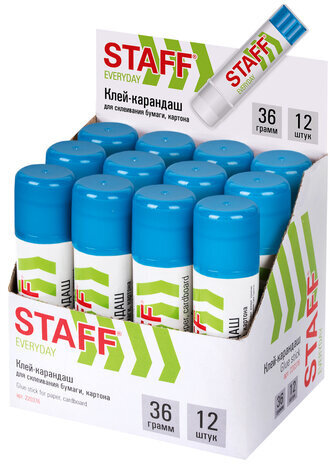 Клей-карандаш STAFF "EVERYDAY", 36 г, 220376