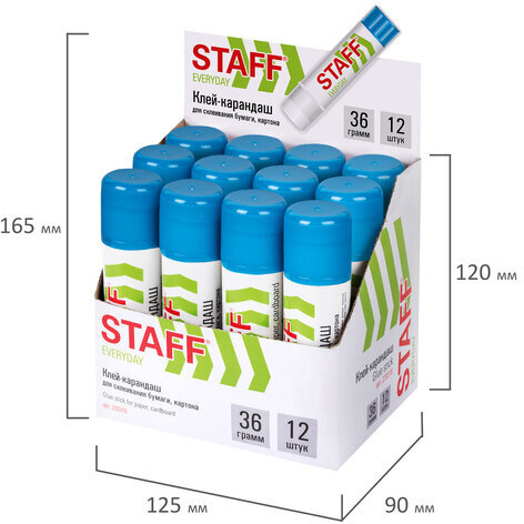 Клей-карандаш STAFF "EVERYDAY", 36 г, 220376