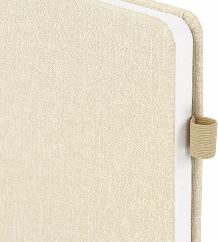 Ежедневник недатированный А5 138x213 мм BRAUBERG "Finest" под кожу, резинка, 136 л., бежевый, 111871