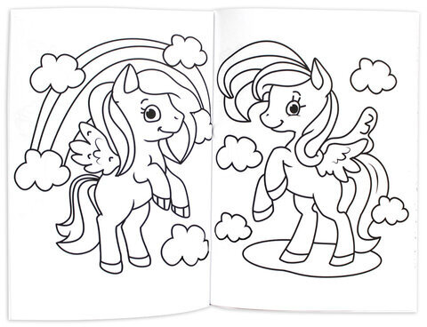 Книжка-раскраска СУПЕРРАСКРАСКА ВОЛШЕБНЫЕ ЛОШАДКИ, 200х280 мм, 64 стр., PROF-PRESS, 9846-4