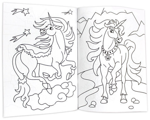 Книжка-раскраска СУПЕРРАСКРАСКА ВОЛШЕБНЫЕ ЛОШАДКИ, 200х280 мм, 64 стр., PROF-PRESS, 9846-4