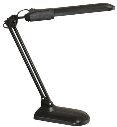 Настольная лампа светильник Дельта У на подставке, ЛЮМИНЕСЦЕНТНАЯ, цоколь 2G7, 11 Вт, чёрный