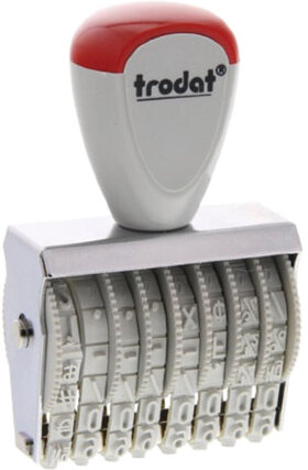 Нумератор ручной ленточный, 8 разрядов, оттиск 38х5 мм, TRODAT 1558, 86111
