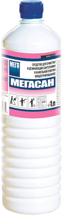 Средство для уборки санитарных помещений 1 л, МЕГАСАН, дезинфицирующее, концентрат, К 310 у