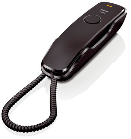 Телефон Gigaset DA210, набор на трубке, быстрый набор 10 номеров, световая индикация звонка, черный, S30054S6527S301