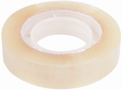 Клейкие ленты 12 мм х 33 м канцелярские ОФИСМАГ, комплект 4 шт., прозрачные, гарантированная длина, 223126