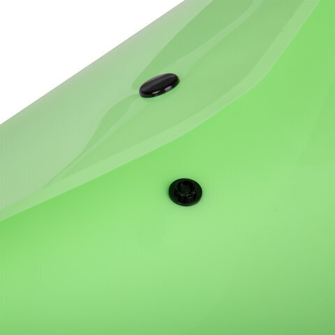 Папка-конверт с кнопкой BRAUBERG "Pastel", А4, до 100 листов, непрозрачная, мятная, 0,18 мм, 270477