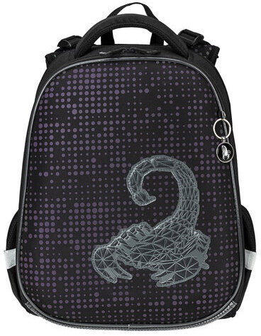 Ранец BRAUBERG LUMINOUS, 2 отделения, с брелоком, "Scorpio", СВЕТЯЩИЙСЯ РИСУНОК, 38х29х16 см, 271368