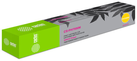 Тонер-картридж CACTUS (CS-PH7500M) для XEROX Color Phaser 7500, пурпурный, ресурс 17800 стр.