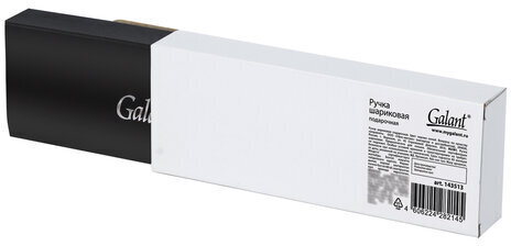 Ручка подарочная шариковая GALANT "FACTURA", корпус черный/оружейный металл, детали розовое золото, узел 0,7 мм, синяя, 143513