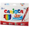 Фломастеры CARIOCA (Италия) "Joy", 24 цвета, суперсмываемые, вентилируемый колпачок, картонная коробка, 40615