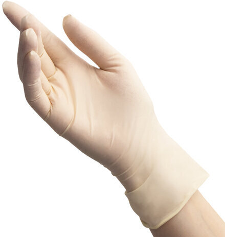 Перчатки латексные смотровые 50 пар (100 шт.), размер L (большой), BENOVY Latex Chlorinated, 21529