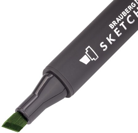 Маркер для скетчинга двусторонний 1 мм - 6 мм BRAUBERG ART CLASSIC, СВЕТЛО-ОЛИВКОВЫЙ (G915), 151829
