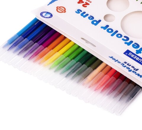 Фломастеры BRAUBERG "PREMIUM", 24 цвета, УЛЬТРАСМЫВАЕМЫЕ, классические, вентилируемый колпачок, картонная коробка с европодвесом, 151940